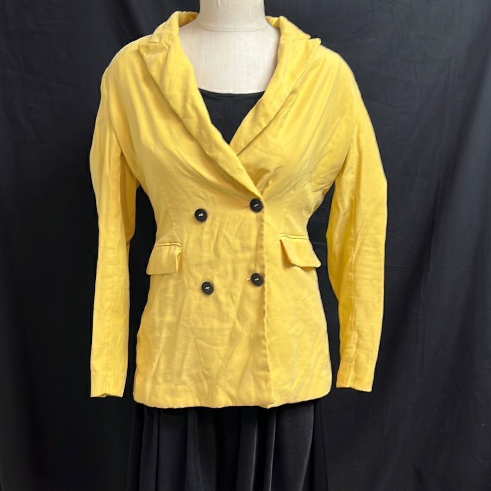 Zara Basic Collection Yellow Jacket Size Medium - image 1